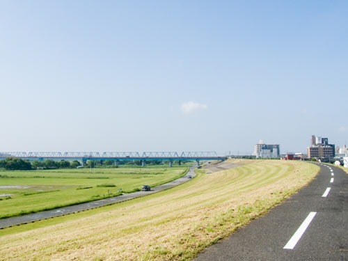 流山橋の手前