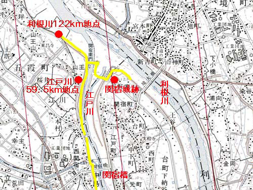 江戸川分流地点の地図